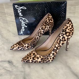 Sam Edelman Hazel, Sand Leopard Calf Hair Pump, size 9